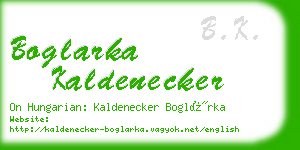 boglarka kaldenecker business card